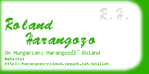 roland harangozo business card